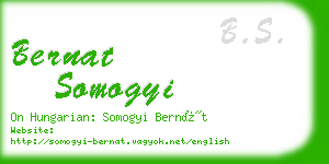 bernat somogyi business card